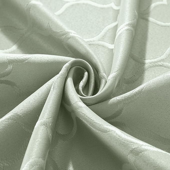 SASTYBALE Jacquard Sage Green Tablecloth, Flower Patterns Table Cloth Spill Proof Wrinkle Resistant Table Cover for Kitchen Dining Tabletop Decoration (Rectangle, 60" x 102" (8-10 Seats))
