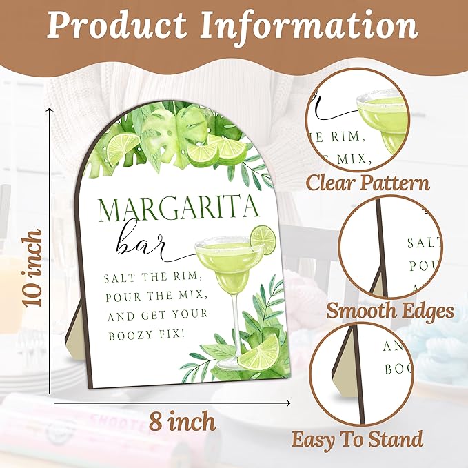Margarita Station Bar Sign, Cocktail Bar Sign for Bachelorette, Bridal Shower Table Signs, Cocktail Drinking Station Welcome Board, Margarita Drink Board for Bachelor Party, Bridal Party Decor Sign