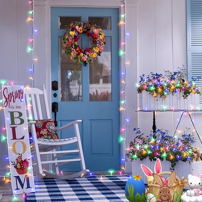 100FT 300 LED Christmas Lights Outdoor, Plug in Christmas String Lights Indoor, Waterproof & 8 Modes, Connectable Fairy Twinkle Light for Bedroom Patio Garden Decorations, Pastel Multicolor