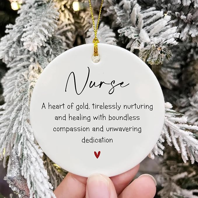 Personalized Nurse Christmas Ornaments 2025, First Christmas Keepsake for Nurse, Gifts for Rn, Nursing Grad, Grad Gifts for Her Women, Rn Ornament Xmas Decorations