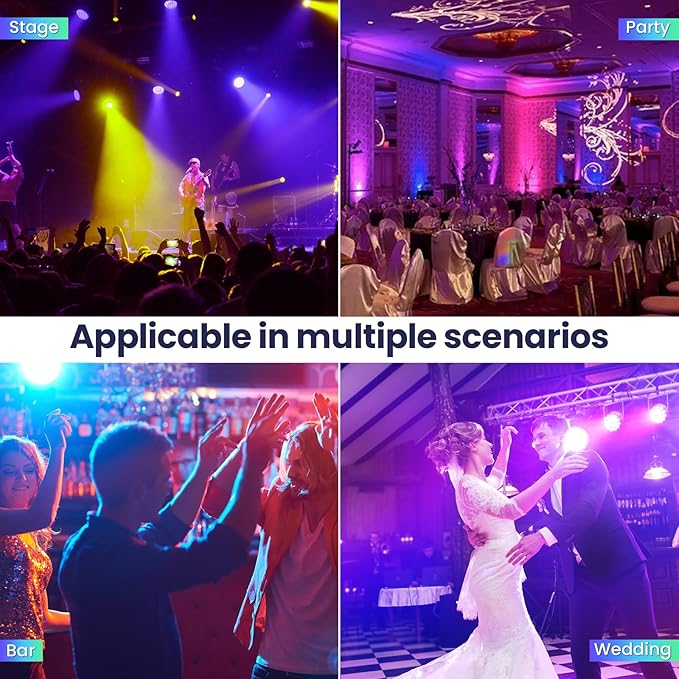 Big Dipper LED Stage Lights Par Lights 18×18W RGB+Amber+Lime+UV 6in1 Bright Lighting with Strobe/Wash Effect DMX512 Sound-Activated for Event Concert Club Church 1 Pack