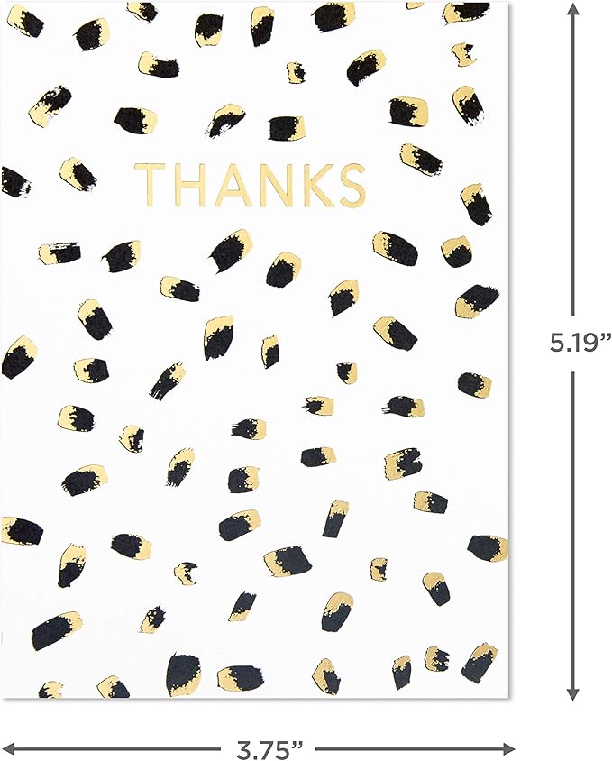 Hallmark Thank You Cards Assortment, Artistic Black and White (24 Cards with Envelopes for Baby Showers, Wedding, Bridal Showers, All Occasion)