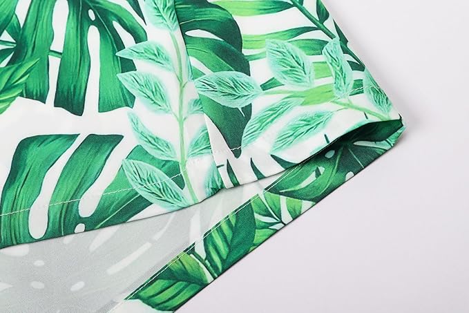 Cromoncent Matching Hawaiian Outfits for Family, Dad and Son Matching Luau Beach Tropical Shirts Mommy Daughter Tropical Sets