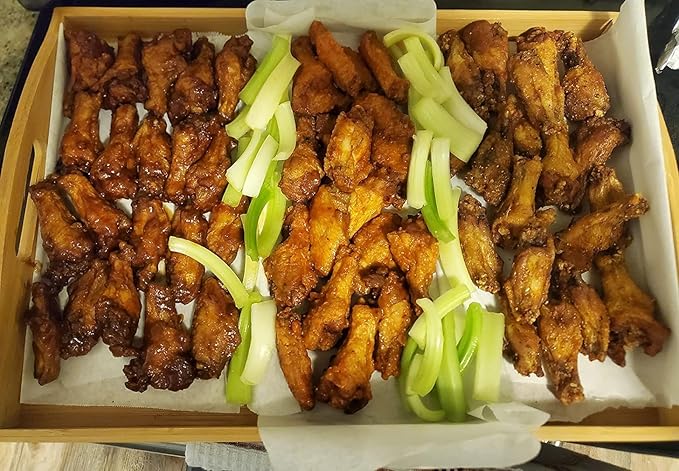 Bamboo Serving Trays 16.5"x11.8"（42x30cm with Handle, Set Includes 1xHexagon 12.5"(32cm)+1xRectangle 9.8"(25cm)*5.9"(15cm)+1xSquare 5.9"(15cm) Dinner Plates Cheese Cutting Board