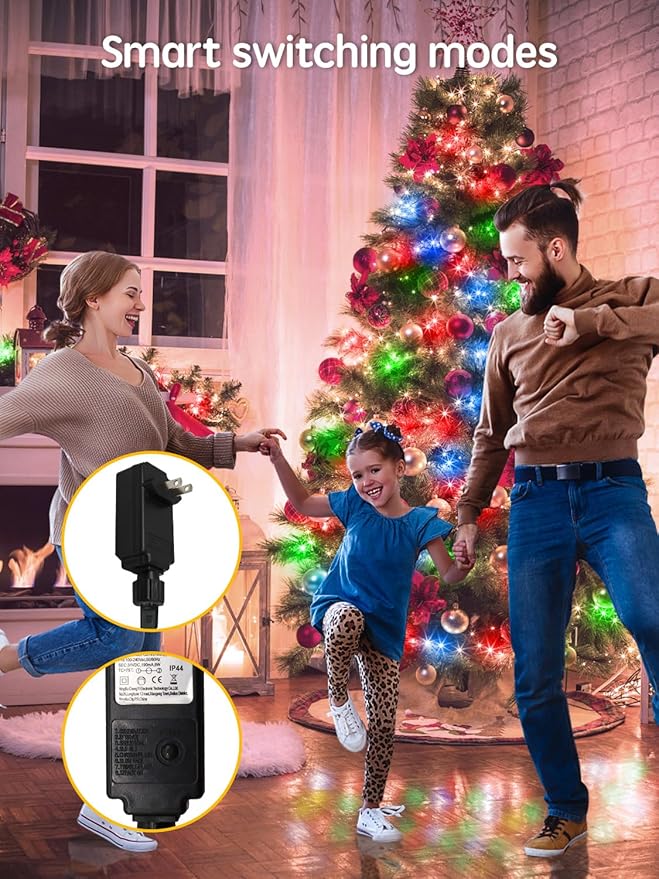 Super Long 344FT Outdoor String Lights, Multicolor Fairy Light, Christmas Lights 1000 LED Waterproof 8 Modes for Patio Bedroom Holiday Party Christmas Tree Wedding Garden