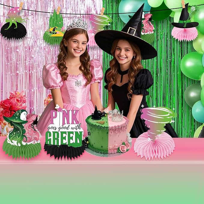 9 Pcs Witch Theme Centerpiece Table Decoration Witch Theme Honeycomb Centerpieces Honeycomb Table Toppers for Witch Party Supplies Witch Party Table Decoration