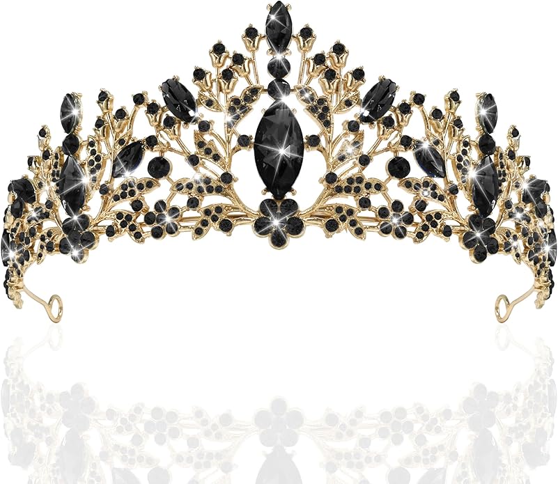 TAROSE Crowns for Women and Girls, Queen Crystal Gold Silver Tiaras with White Rhinestone and Combs, Goddess Crown for Wedding Bride Birthday Princess Bridal Shower Hair Accessories for Women