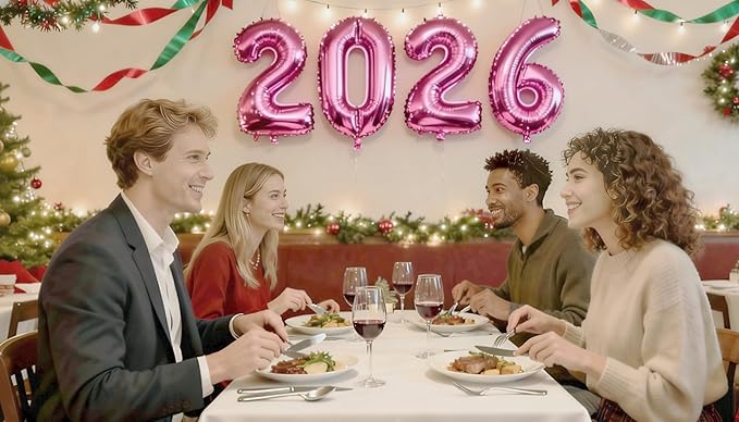 2026 number balloon roseate