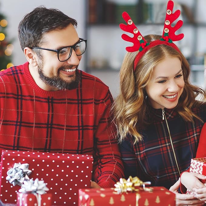 BQTQ 15 Pieces Christmas Headbands Party Hats Headbands for Christmas Holiday Favour