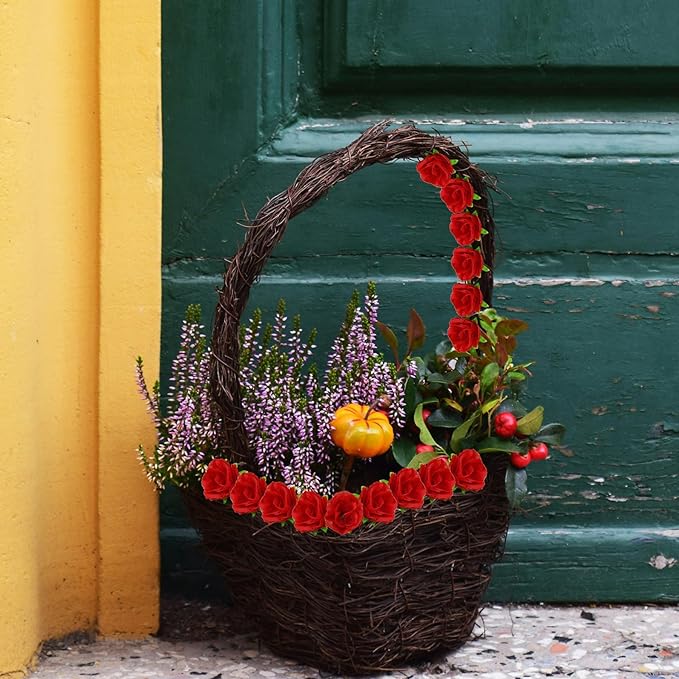 100Pcs 1.3 Inches Mini Red Roses Artificial Flowers Mini Rose Flowers for Crafts Fake Small Silk Rose Head for Wedding Bouquet DIY Party Table Centerpieces Decor