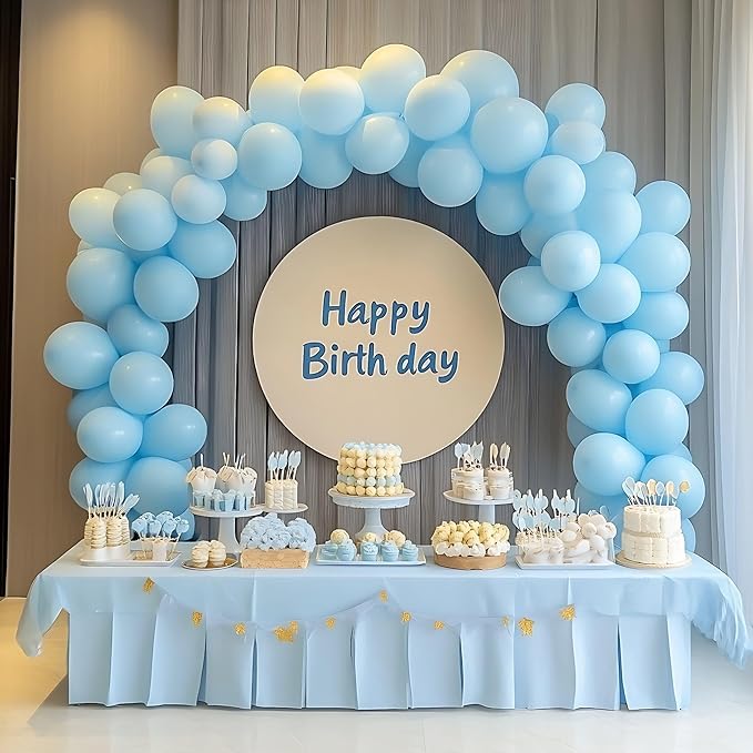 Blue Balloons, 60 PCS Light Blue Balloons 12 Inch Latex Balloon for Birthday Party Decoration, Wedding, Baby Shower, Bridal Shower, Holiday Party Decoration and Balloon Garland