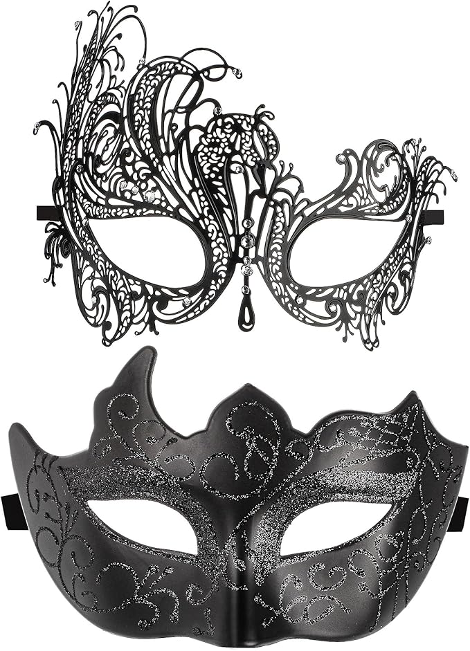 YU FENG Venetian Masquerade Mask for Women Couples Besties-Prom,Balls,Mardi Gras,Halloween and Parties Costume Mask