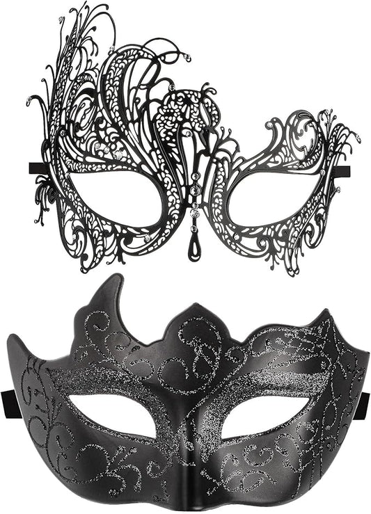 YU FENG Venetian Masquerade Mask for Women Couples Besties-Prom,Balls,Mardi Gras,Halloween and Parties Costume Mask
