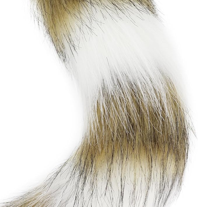 Animal Cat Wolf Fox Dog Faux Fur Tail for Halloween Party Cosplay Costume Accessories