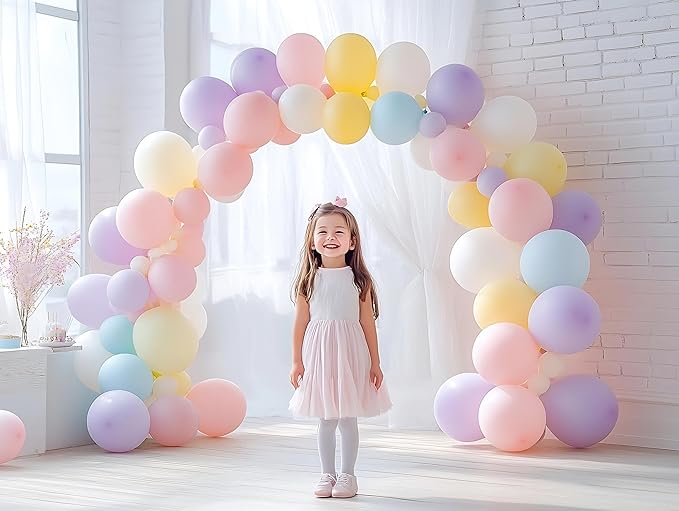 Pastel Balloons, 60 Pack 12 inch Latex Party Balloons Helium Multicolor Macaron Balloons for Pastel Rainbow Birthday Party Decorations Bridal Shower Wedding Decoration