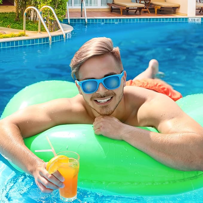 Morcheiong 10-60 Pack Neon Party Sunglasses Unisex Retro Style Party Favors Birthday Beach Pool Party Supplies, 10 Colors