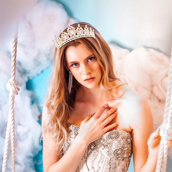 Princess Tiara and Crown for Women Wedding Tiaras for Bridal girls Tiaras and Crystal Crowns Rhinestone Headband Metal Hair Accessories for Costume Birthday Party Prom Gifts