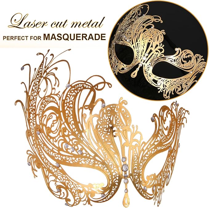 Masquerade Mask for Women Men Couple Venetian Mask Roman Greek Mask for Halloween Costume Party Prom