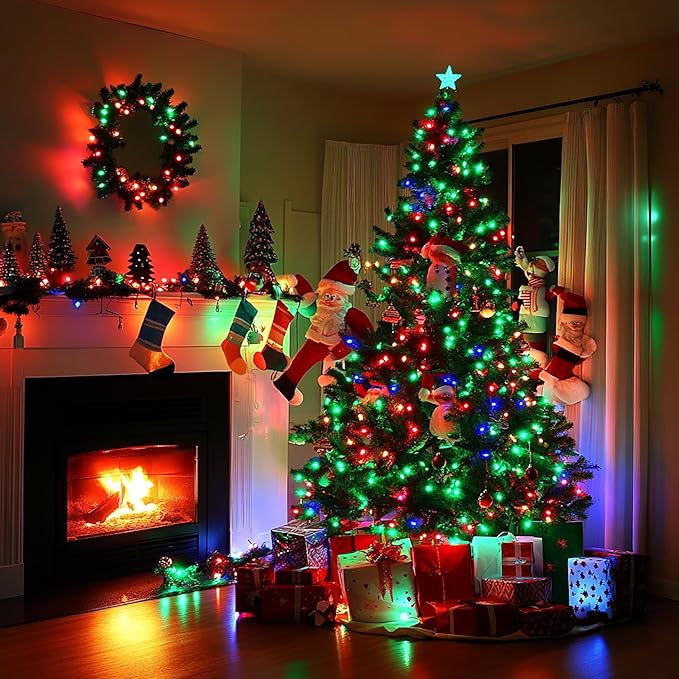 Joomer Mini Christmas String Lights - Total 58.5 FT 300 LED Plug-in String Light, Connectable Waterproof Fairy Lights for Indoor Outdoor Decor, Patio, Home,Christmas Decoration - Multicolor