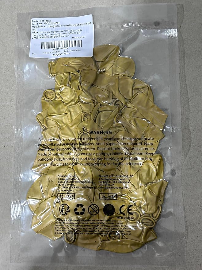 Gold Balloons 12 Inch 100 Pack, Metallic Gold Balloons Chrome Gold Metallic Balloon Shiny Matte Golden Latex Balloons for Birthday Graduation Anniversary Baby Shower Wedding Party Decorations