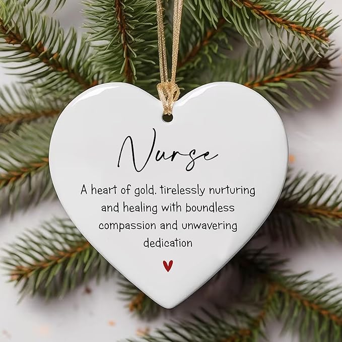 Personalized Nurse Christmas Ornaments 2025, First Christmas Keepsake for Nurse, Gifts for Rn, Nursing Grad, Grad Gifts for Her Women, Rn Ornament Xmas Decorations