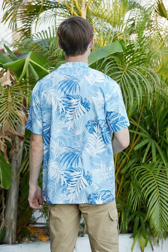 Cromoncent Matching Hawaiian Outfits for Family, Dad and Son Matching Luau Beach Tropical Shirts Mommy Daughter Tropical Sets