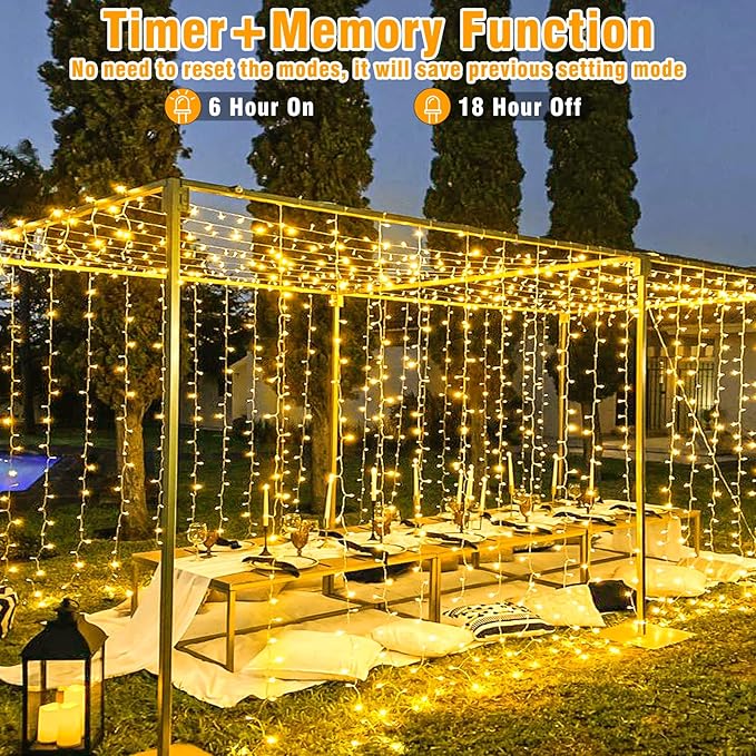 328ft 1000 LED Christmas Lights Outdoor Waterproof, Warm White Christmas String Lights Indoor Clear Wire 8 Modes, Plug in Twinkle Fairy String Lights for Bedroom Wedding Classroom Garden Decorations
