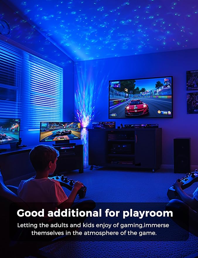 L LOHAS LED Night Light,[2-Pack] Night Light for Kids with Dusk to Dawn Sensor,9 Color Changing, Star Projector Galaxy Nightlight for Playroom Home Decor Party Christmas Birthday Gifts