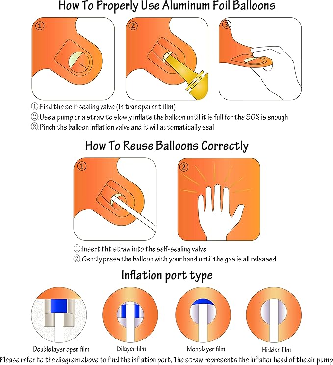 40 inch Orange Number Balloon Giant Foil Helium Balloons for 9th Birthday Party Decorations