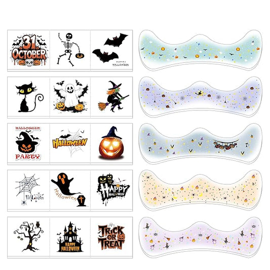 20 Pcs Halloween Makeup Decorations,DIY Halloween Glitter Freckles Face Tattoos Stickers,Sparkle and Waterproof halloween Rave Accessories Face Paint Makeup Kit for Women, Kids, Party Supplies