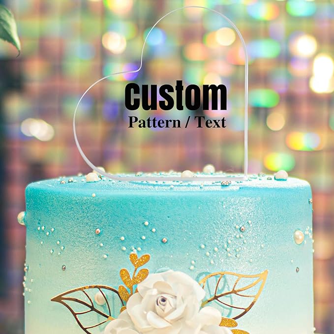 Custom Wedding Heart Acrylic Plaque,Mr & Mrs Cake Topper,Personalized Wedding Keepsake/Gift/Sign (Style 23)