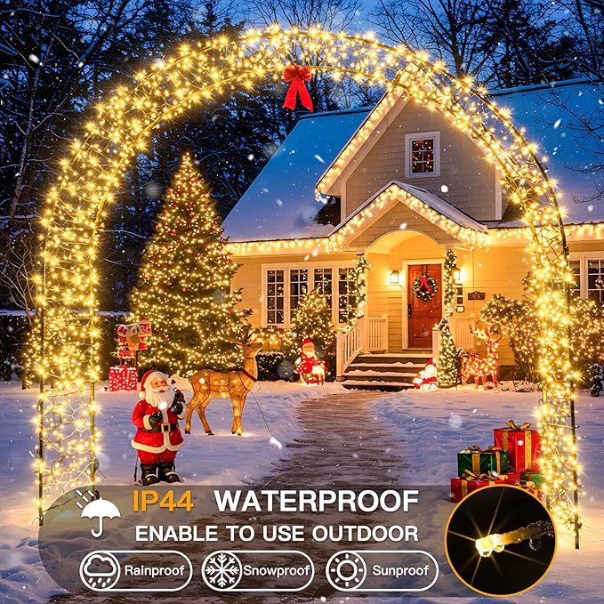 suddus Indoor String Lights with Remote, Warm White Christmas Lights Plug in with Timer, 33ft 100 LED Twinkle Fairy Lights for Bedroom Xmas Tree Wreath Patio Garden Party Outdoor Decorations