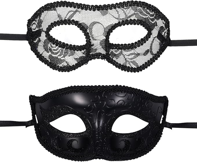 OIDEA Masquerade Mask for Couple - Roman Greek Venetian Mask Halloween Prom Party Costume Ball Mardi Gras Mask for Women Men
