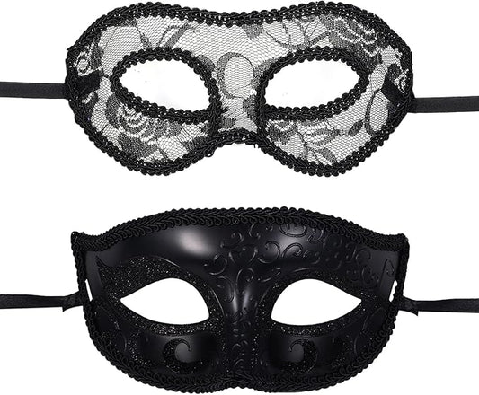 OIDEA Masquerade Mask for Couple - Roman Greek Venetian Mask Halloween Prom Party Costume Ball Mardi Gras Mask for Women Men