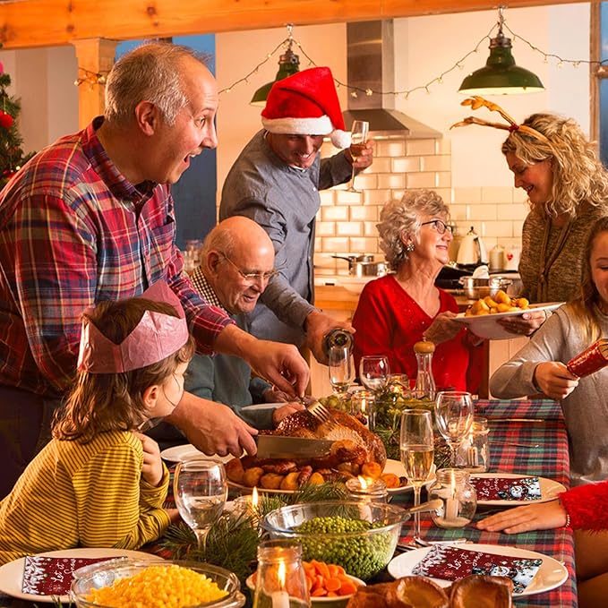 100 Pcs Christmas Paper Napkins 2 Ply Snowman Disposable Hand Towels for Bathroom Kitchen Snowman Guest Napkins for Christmas Winter Holiday Party Supplies