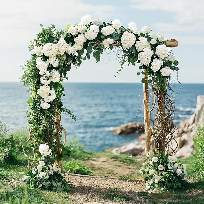 10PCS Faux Hydrangea Flower Hydrangea Artificial Flowers Hydrangea Bouquet Faux Flower Table Centerpieces for Home Wedding Bridal Bouquet Office Party DIY Floral Decor