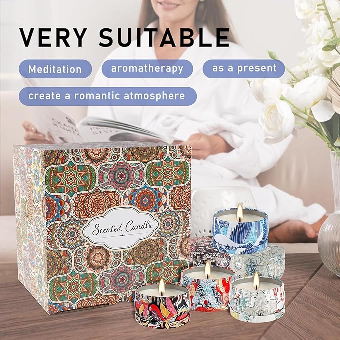Set 36Pack Scented Candles Gifts Soy Wax Travel Tin Jar Candles for Home 2.5 OZ jar Candles for Mom for Christmas, Birthday, Thanksgiving, Mother's Day,Aromatherapy