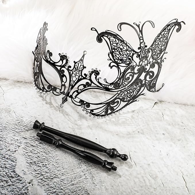 YU FENG Venetian Masquerade Mask for Women Couples Besties-Prom,Balls,Mardi Gras,Halloween and Parties Costume Mask