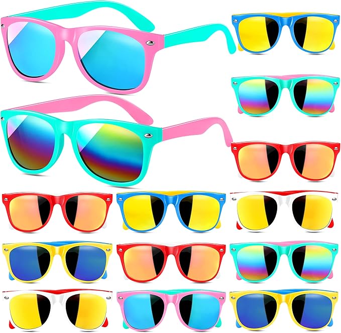 GINMIC Kids Sunglasses Bulk Party Favors, 12Pack Kids Sunglasses Party Favors with UV400 Protection for Boys and Girls, Party Favor, Birthday Graduation Party Supplies.