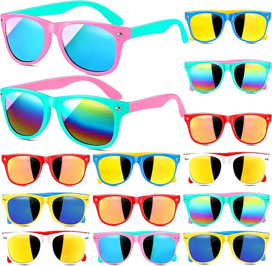 GINMIC Kids Sunglasses Bulk Party Favors, 12Pack Kids Sunglasses Party Favors with UV400 Protection for Boys and Girls, Party Favor, Birthday Graduation Party Supplies.