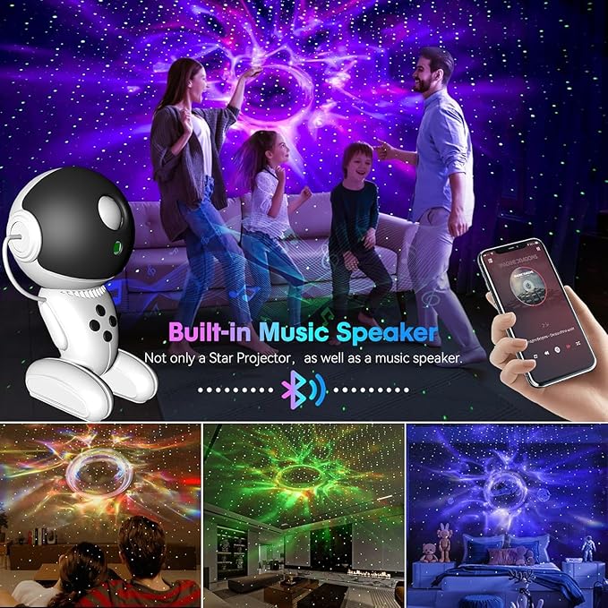 Robot Galaxy Lights Projector, APP Control Star Projector Nebula Light with Remote - Galaxy Star Night Light for Bedroom with Timer and White Noise Kids Adult Gifts for Christmas Birthdays