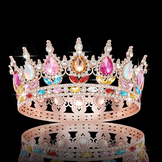 Queen Crown Rhinestone Wedding Crowns and Tiaras for Women Costume Party Hair Accessories Princess Birthday Crown Crystal Bridal Crowns