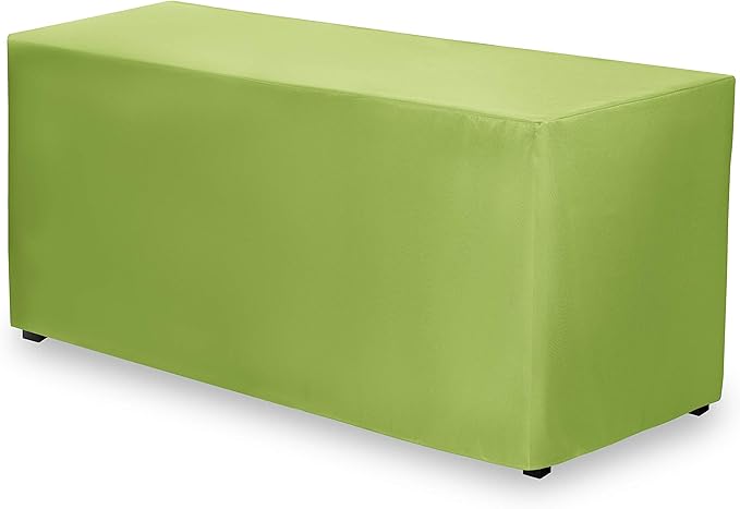 Gee Di Moda Fitted Tablecloth - 48 x 30 Inch Apple Green Fitted Table Cloth for 4 Foot Rectangle Table - Heavy Duty Washable Fabric - for 4 Ft Buffet Table Holiday Party Dinner Wedding & Trade Show