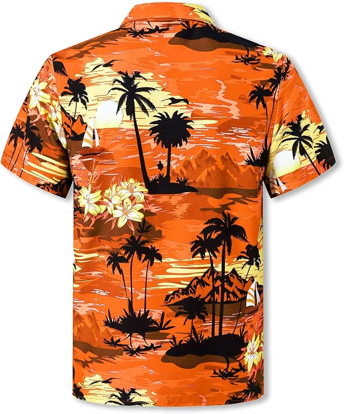 Cromoncent Matching Hawaiian Outfits for Family, Dad and Son Matching Luau Beach Tropical Shirts Mommy Daughter Tropical Sets