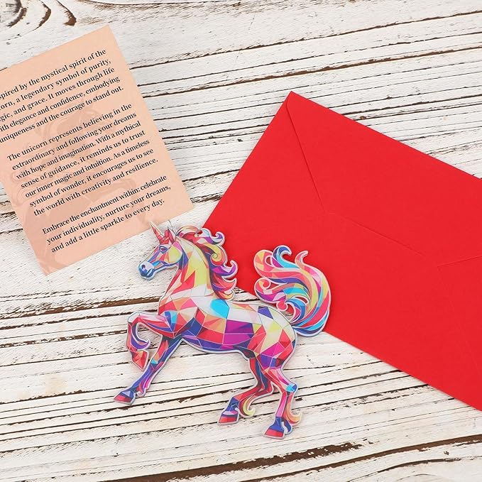 Horse Acrylic Light Catcher Ornament for Women, with Story Card Spirit Equine Christmas Tree Decoration Inspirational Rainbow Window Hanging Decor Horse Lover Gifts