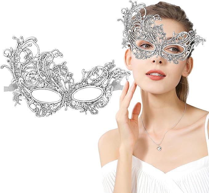 Exlinonline Lace Masquerade Mask Elastic,Fit for Adult,Soft Gentle Material,Specially For Costume,Thememed Party