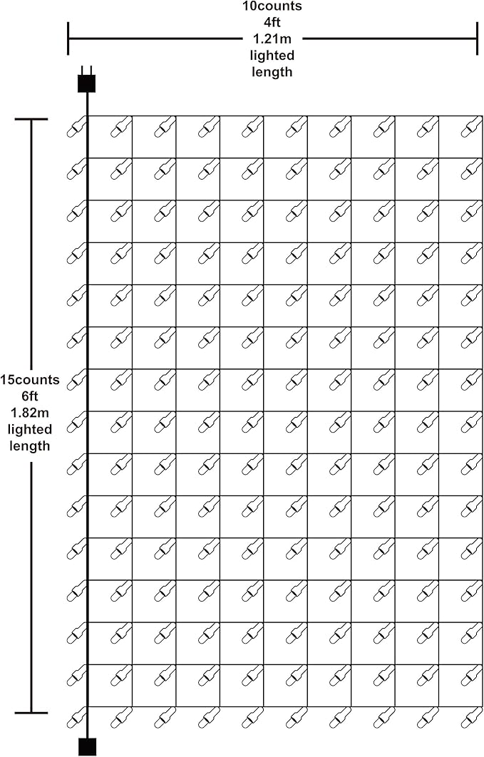 Joiedomi Christmas Net Lights,150 Warm White Net Lights for Indoor & Outdoor Decorations, Christmas Eve Night Decor, Christmas Tree, Bushes