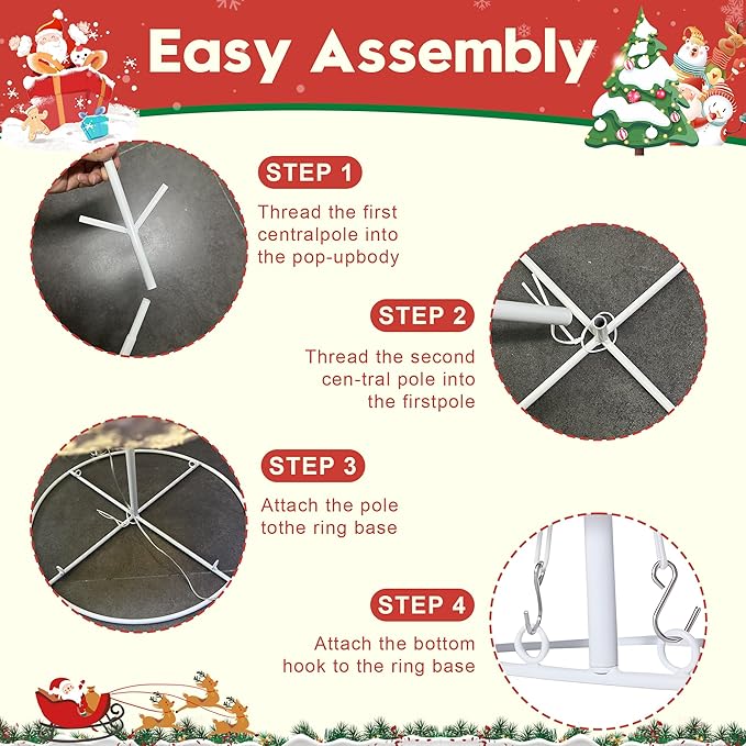 LED Lighted Christmas Snowman Decorations: JALUNIVERSAL TRI 48 Inch Collapsible Snowman Outdoor with 100 LED Lights Plug-in - for Holiday New Year Winter Garden Decor Xmas Home