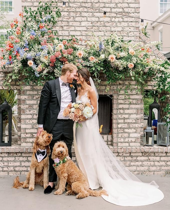 Roses Artificial Flowers Orange Bouquets Box Set Fake Flower with Stems for DIY Bridal Wedding Shower Decorations Faux Silk Floral Arrangements for Party Table Centerpieces Home Decor Indoor