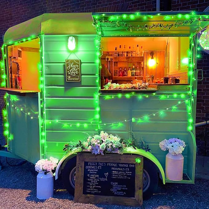 Vivideal 300 LED Green Lights Outdoor, 99ft Green String Lights for Bedroom Clear Wire 8 Modes, Waterproof Plug in Christmas Light with Timer Memory for Room Tree Party Decorations